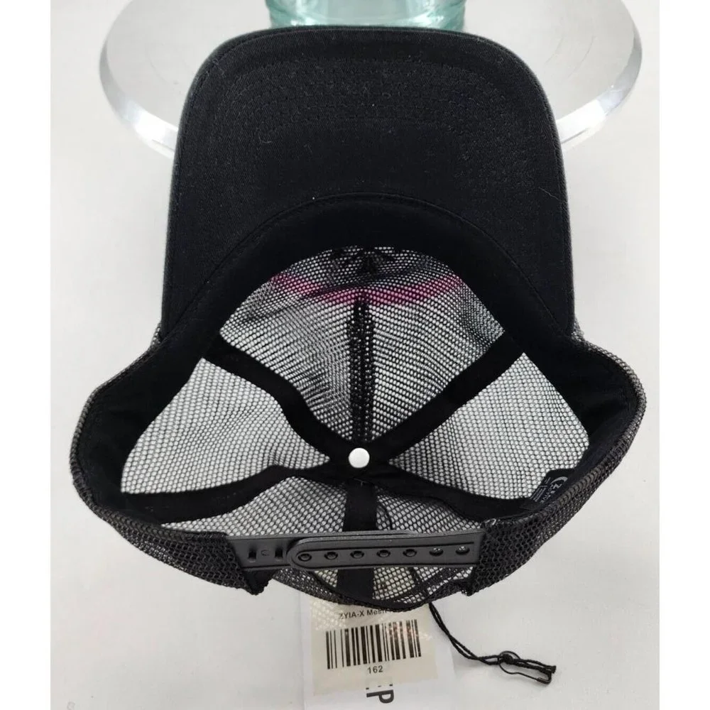 New‎ With Tags ZYIA Active Black Mesh Snapback Trucker Hat Cap Unisex One Size